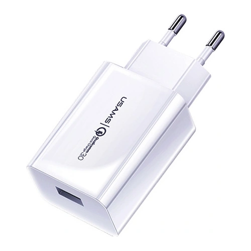 Kup USAMS T22 Netzteil 1xUSB 18W 3A QC3.0 Schnellladung weiß/white CC83TC01 - USA524WHT - {ean13} - Sklep Home Screen