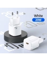 Kup USAMS T36 mini Netzladegerät 1xUSB-C 20W PD3.0 Schnellladung weiß/white CC124TC02 - USA526WHT - {ean13} - Sklep Home Screen