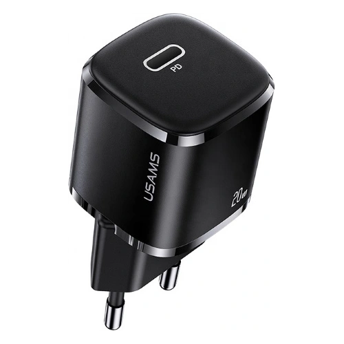 Kup Încărcător de rețea USAMS T36 mini 1xUSB-C 20W PD3.0 Încărcare rapidă negru/black CC124TC01 - USA527BLK - {ean13} - Sklep Home Screen