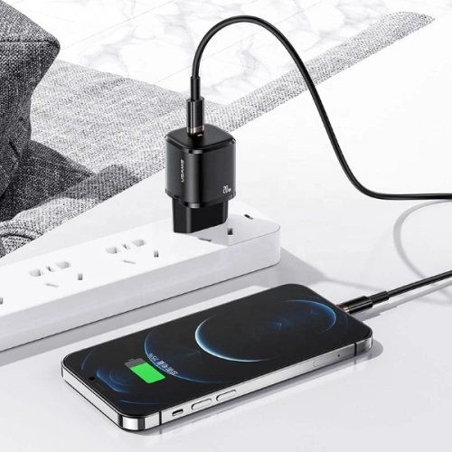 Kup Încărcător de rețea USAMS T36 mini 1xUSB-C 20W PD3.0 Încărcare rapidă negru/black CC124TC01 - USA527BLK - {ean13} - Sklep Home Screen