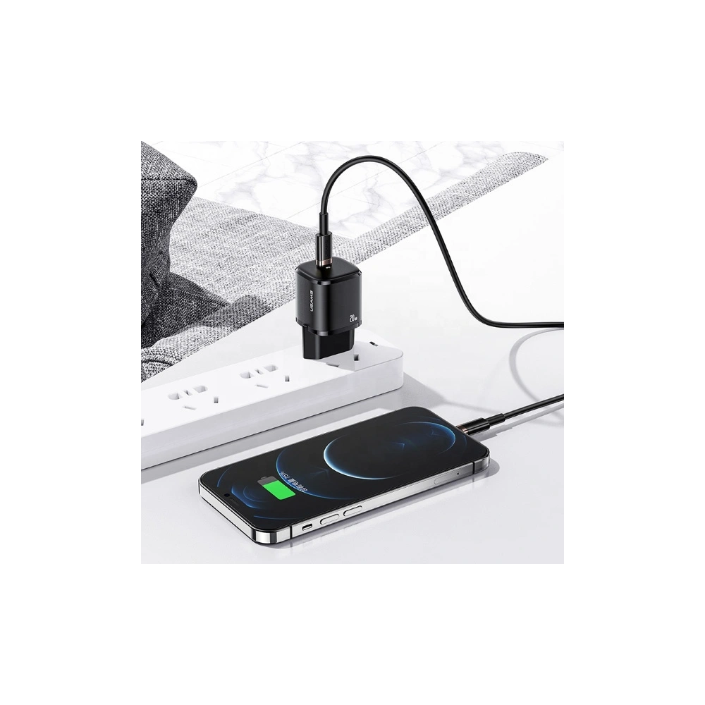 Ładowarka sieciowa USAMS T36 mini 1xUSB-C 20W PD3.0 Fast Charging czarny/black CC124TC01