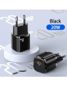 Kup USAMS T36 Mini Netzteil 1xUSB-C 20W + USB-C-Lightning Kabel schwarz/black PD3.0 Schnellladung XFKXLOGTL01 - USA529BLK - {ean13} - Sklep Home Screen