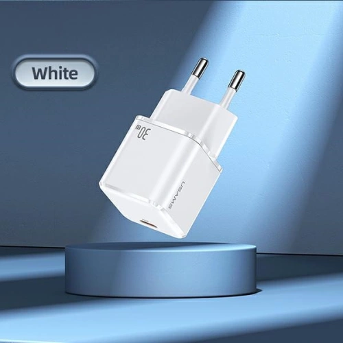 Kup USAMS T45 Mini Netzladegerät 1xUSB-C 30W PD3.0 Schnellladung weiß/white CC148TC02 - USA538WHT - {ean13} - Sklep Home Screen