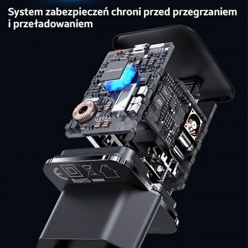 Kup Síťová nabíječka USAMS T45 mini 1xUSB-C 30W PD3.0 Rychlé nabíjení černá/black CC148TC01 - USA539BLK - {ean13} - Sklep Home Screen