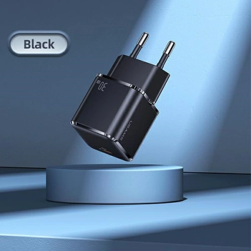 Buy USAMS Wall Charger 1xUSB-C T45 mini 30W PD3.0 Fast Charging black CC148TC01 (US-CC148) - USA539BLK - {ean13} - Home Screen Store Europe