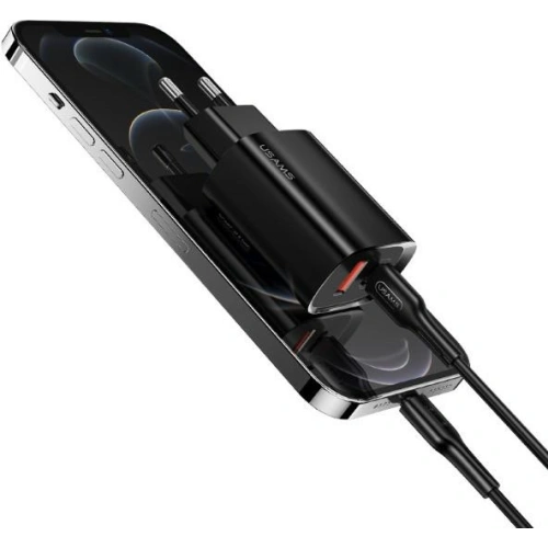 Kup Încărcător de rețea USAMS T35 1xUSB-C+1xUSB 20W PD3.0 +QC3.0 Încărcare rapidă negru/black CC121TC02 - USA541BLK - {ean13} - Sklep Home Screen
