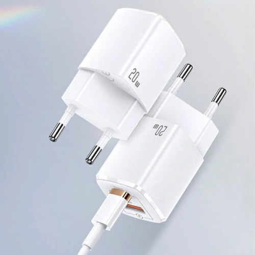 Kup Ładowarka sieciowa USAMS T37 1xUSB-C+1xUSB 20W Super SI PD3.0 +QC3.0 Fast Charging biały/white CC128TC02 - USA542WHT - {ean13} - Sklep Home Screen