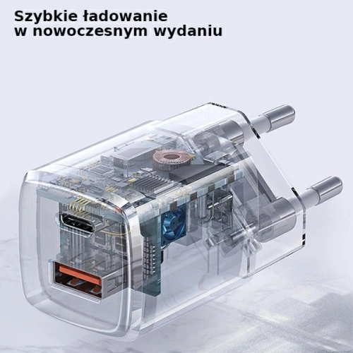Kup Ładowarka sieciowa USAMS T37 1xUSB-C+1xUSB 20W Super SI PD3.0 +QC3.0 Fast Charging biały/white CC128TC02 - USA542WHT - {ean13} - Sklep Home Screen