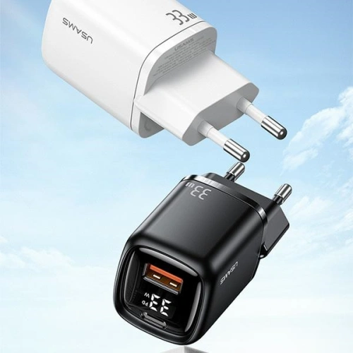 Kup Încărcător de rețea USAMS T46 1xUSB-C + 1xUSB 33W PD3.0 + QC3.0 Încărcare rapidă negru/black CC152TC01 - USA547BLK - {ean13} - Sklep Home Screen