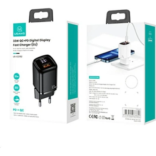 Kup Încărcător de rețea USAMS T46 1xUSB-C + 1xUSB 33W PD3.0 + QC3.0 Încărcare rapidă negru/black CC152TC01 - USA547BLK - {ean13} - Sklep Home Screen