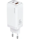 Încărcătorul de rețea USAMS T47 1xUSB-C+1xUSB 65W PD Încărcare rapidă Super Si alb/white CC153TC02