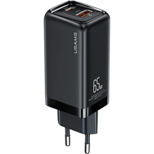 Kup Încărcătorul de rețea USAMS T47 1xUSB-C+1xUSB 65W PD Încărcare rapidă Super Si negru/black CC153TC01 - USA551BLK - {ean13} - Sklep Home Screen