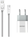USAMS J-TU Serie Netzladegerät 2xUSB 2,4A micro USB weiß/micro USB weiß MICCUJT01