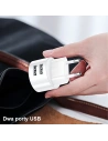 Kup Încărcător de rețea USAMS T20 2xUSB 2,1A 3in1 (lightning+microUSB+USB-C) alb/white rotund Încărcare rapidă XTXLOGT203101 - USA555WHT - {ean13} - Sklep Home Screen