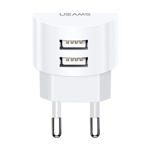 Kup Ładowarka sieciowa USAMS T20 2xUSB 2,1A round biały/white Fast Charging CC80TC01 - USA558WHT - {ean13} - Sklep Home Screen