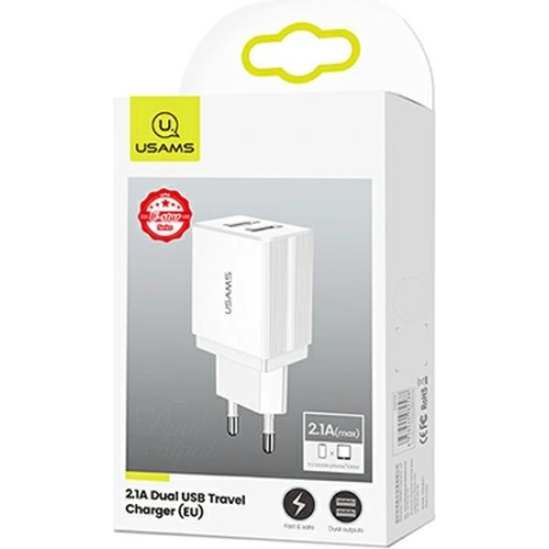 Kup Încărcător de rețea USAMS T24 2xUSB 2,1A alb/white CC90TC01 - USA560WHT - {ean13} - Sklep Home Screen