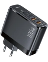 Încărcător de rețea USAMS T44 2xUSB-C+2xUSB 100W PD3.0 +QC3.0 Încărcare rapidă negru/black CC145TC01