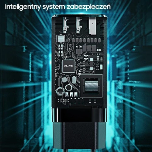 Kup USAMS MT T33 2xUSB-C+USB GaN 65W PD Gyors Töltő fehér/white CC110TC02 - USA563WHT - {ean13} - Sklep Home Screen