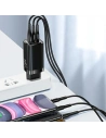 Kup USAMS MT T33 2xUSB-C+USB GaN 65W PD Gyors Töltő hálózati töltő fekete/black CC110TC01 - USA564BLK - {ean13} - Sklep Home Screen
