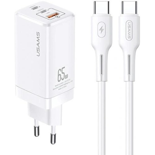 Kup Încărcător de rețea USAMS MT T33 2xUSB-C+USB GaN 65W PD + cablu USB-C-USB-C 100W Încărcare rapidă alb/white MTXLOGTC02 - USA567WHT - {ean13} - Sklep Home Screen