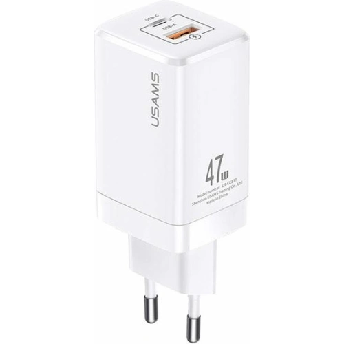 Kup Încărcătorul de rețea USAMS T41 USB-C+USB GaN 47W PD+QC Încărcare Rapidă alb/white CC137TC02 - USA569WHT - {ean13} - Sklep Home Screen