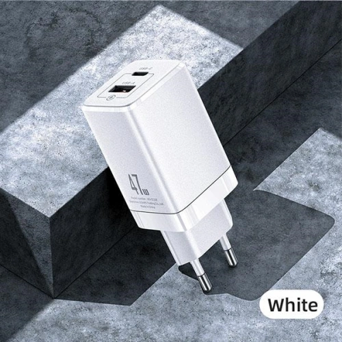 Kup Încărcătorul de rețea USAMS T41 USB-C+USB GaN 47W PD+QC Încărcare Rapidă alb/white CC137TC02 - USA569WHT - {ean13} - Sklep Home Screen