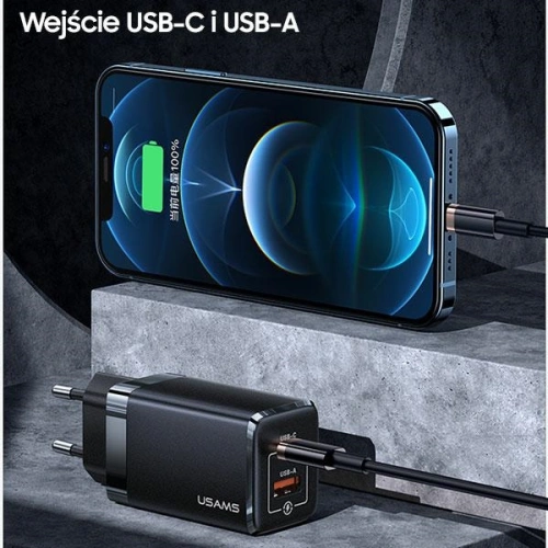 Kup Încărcătorul de rețea USAMS T41 USB-C+USB GaN 47W PD+QC Încărcare Rapidă alb/white CC137TC02 - USA569WHT - {ean13} - Sklep Home Screen