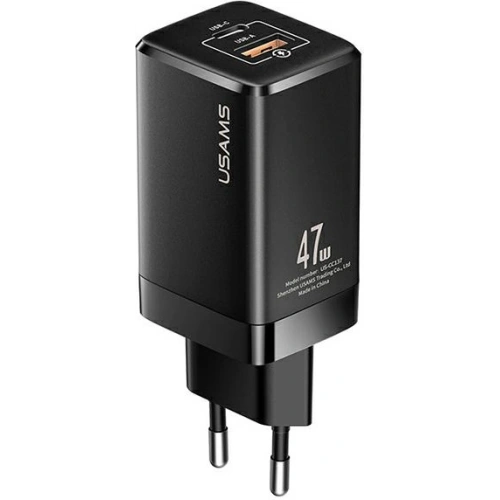 Kup Încărcător de rețea USAMS T41 USB-C+USB GaN 47W PD+QC Încărcare Rapidă negru/black CC137TC01 - USA570BLK - {ean13} - Sklep Home Screen