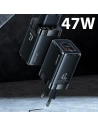 Kup USAMS T41 Netzladegerät USB-C+USB GaN 47W PD+QC Schnellladung schwarz/black CC137TC01 - USA570BLK - {ean13} - Sklep Home Screen