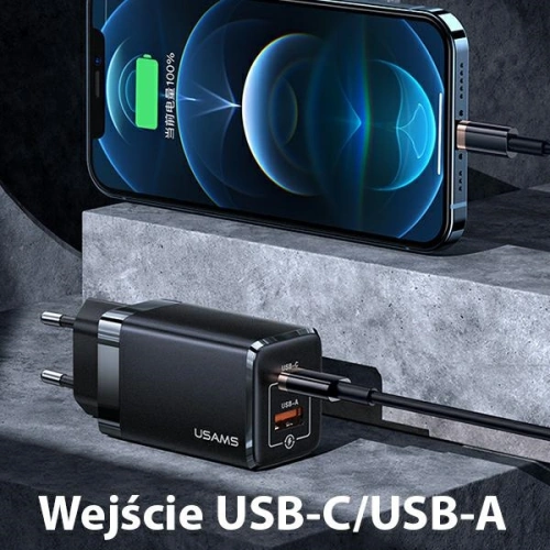 Kup Încărcător de rețea USAMS T41 USB-C+USB GaN 47W PD+QC Încărcare Rapidă negru/black CC137TC01 - USA570BLK - {ean13} - Sklep Home Screen