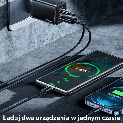 Kup Încărcător de rețea USAMS T41 USB-C+USB GaN 47W PD+QC Încărcare Rapidă negru/black CC137TC01 - USA570BLK - {ean13} - Sklep Home Screen