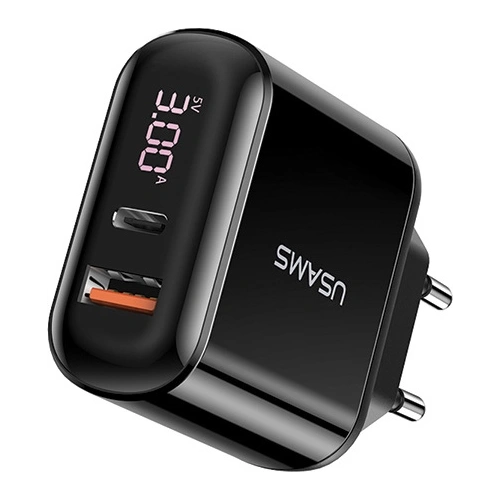 Kup Încărcător de rețea USAMS T23 USB+USB-C 18W 3,2A QC3.0+PD3.0 Încărcare rapidă negru/black CC85TC01 - USA571BLK - {ean13} - Sklep Home Screen