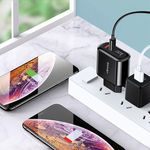 Kup Încărcător de rețea USAMS T23 USB+USB-C 18W 3,2A QC3.0+PD3.0 Încărcare rapidă negru/black CC85TC01 - USA571BLK - {ean13} - Sklep Home Screen