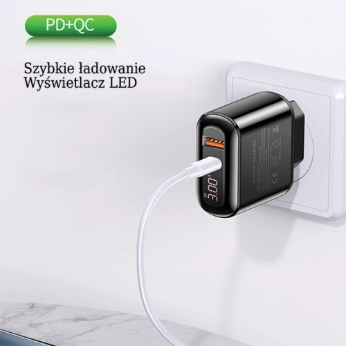 Kup Încărcător de rețea USAMS T23 USB+USB-C 18W 3,2A QC3.0+PD3.0 Încărcare rapidă negru/black CC85TC01 - USA571BLK - {ean13} - Sklep Home Screen