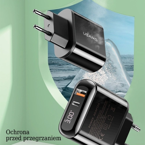 Kup Încărcător de rețea USAMS T23 USB+USB-C 18W 3,2A QC3.0+PD3.0 Încărcare rapidă negru/black CC85TC01 - USA571BLK - {ean13} - Sklep Home Screen
