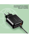 Kup USAMS T23 Netzladegerät USB+USB-C 18W 3,2A QC3.0+PD3.0 Schnellladung schwarz/black CC85TC01 - USA571BLK - {ean13} - Sklep Home Screen