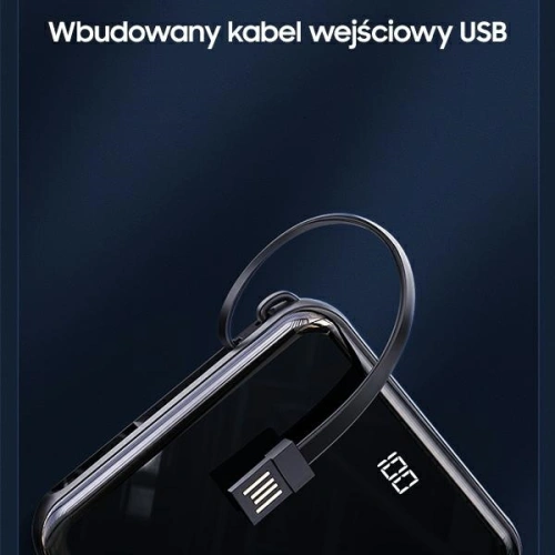 Kup Powerbanka USAMS PB61 10000mAh LED + kabel USB-C/Lightning/MicroUSB černý/black 10KCD16901 - USA573BLK - {ean13} - Sklep Home Screen