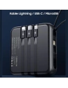 Kup Powerbank USAMS PB61 10000mAh LED + cablu USB-C/Lightning/MicroUSB negru/black 10KCD16901 - USA573BLK - {ean13} - Sklep Home Screen