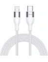 Cablu împletit USAMS MJEMS M2 MFI USB-C - Lightning PD 60W Încărcare Rapidă 1.2 m alb/SJ330USB01