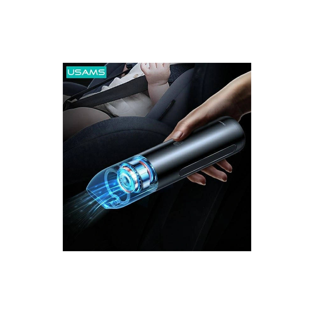 Odkurzacz mini bezprzewodowy USAMS Geoz series 65W czarny/black MNXCQBH23401