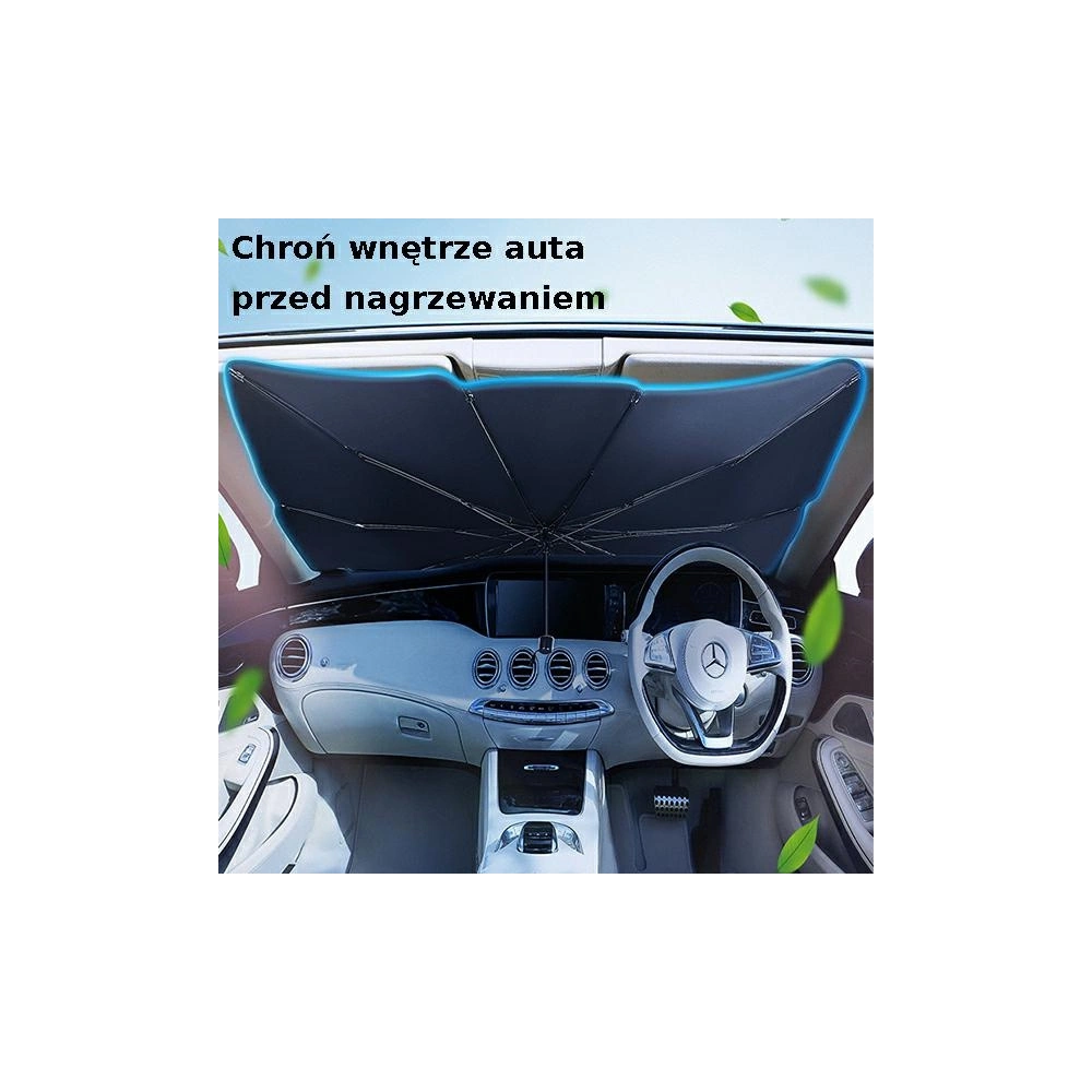 Osłona przeciwsłoneczna USAMS US-ZB235 na przednią szybę auta, rozkładana jak parasol CZZYS01