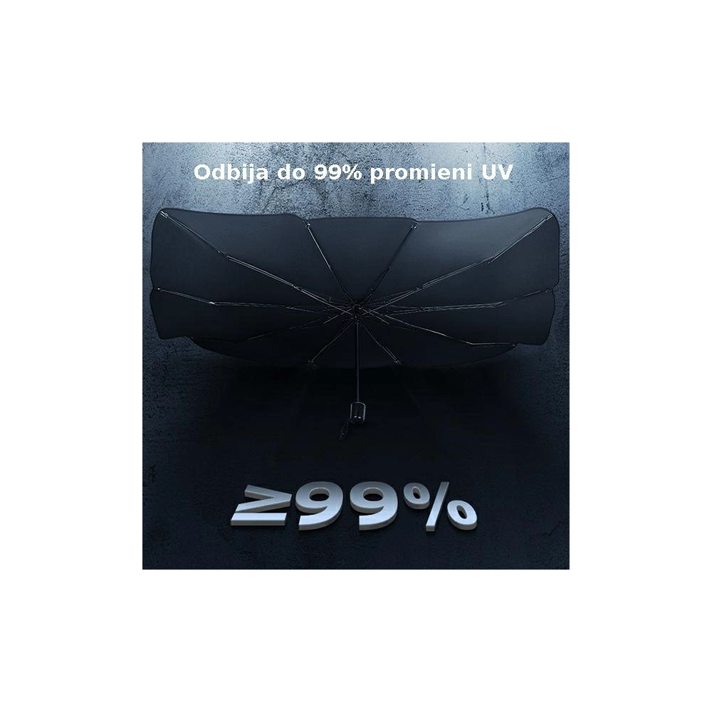 Osłona przeciwsłoneczna USAMS US-ZB235 na przednią szybę auta, rozkładana jak parasol CZZYS01