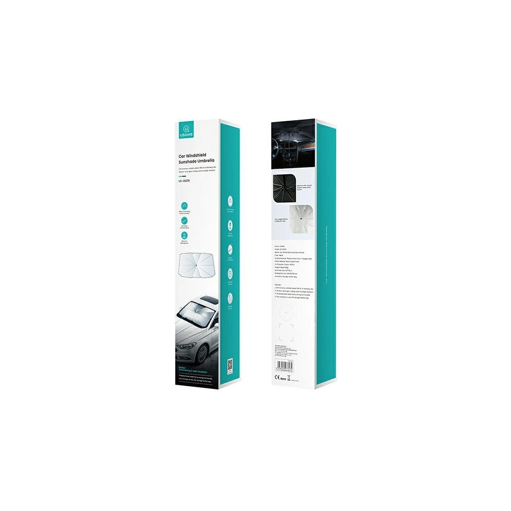 Osłona przeciwsłoneczna USAMS US-ZB235 na przednią szybę auta, rozkładana jak parasol CZZYS01