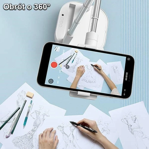 Buy USAMS Double phone holder with LED lamp white ZB24001 (US-ZB240) - USA606WHT - {ean13} - Home Screen Store Europe