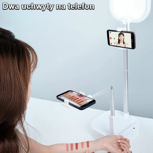 Buy USAMS Double phone holder with LED lamp white ZB24001 (US-ZB240) - USA606WHT - {ean13} - Home Screen Store Europe