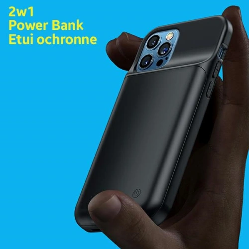 Kup Etui USAMS Power Case Apple iPhone 12 mini 2500mAh negru/black 2K5CD15601 powerbank - USA608BLK - {ean13} - Sklep Home Screen