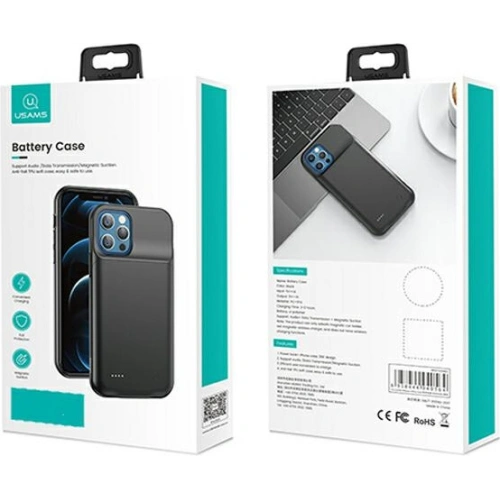 Kup Etui USAMS Power Case Apple iPhone 12 mini 2500mAh czarny/black 2K5CD15601 powerbank - USA608BLK - {ean13} - Sklep Home Screen