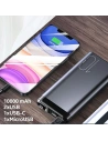 Kup Powerbank USAMS PB55 10000mAh 2xUSB afișaj LED gri/albastru 10KCD14801 aluminiu - USA616GRY - {ean13} - Sklep Home Screen