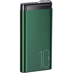 Powerbank USAMS PB55 10000mAh 2xUSB wyświetlacz LED zielony/green 10KCD14802 aluminium