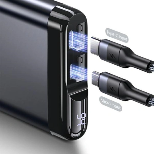 Kup Powerbank USAMS PB55 10000mAh 2xUSB wyświetlacz LED zielony/green 10KCD14802 aluminium - USA617GRN - {ean13} - Sklep Home Screen